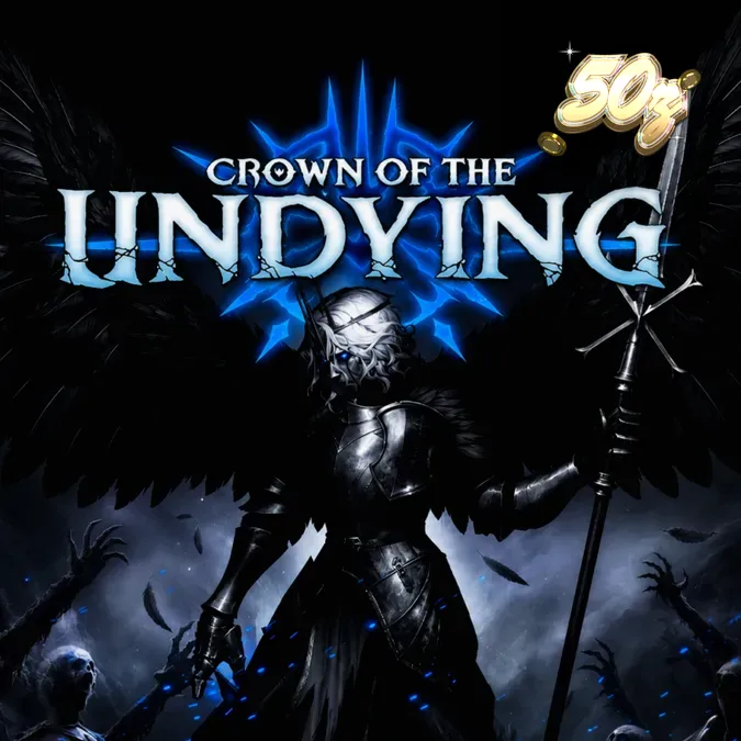 Tampilan visual slot Crown Of The Undying dengan tema fantasi gotik
